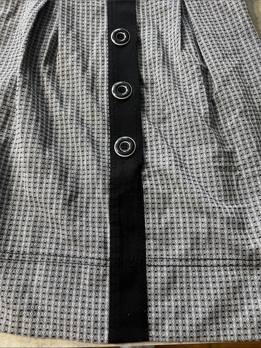 le chateau Gray & Black Patterned woman Dress - Picture 3 of 4